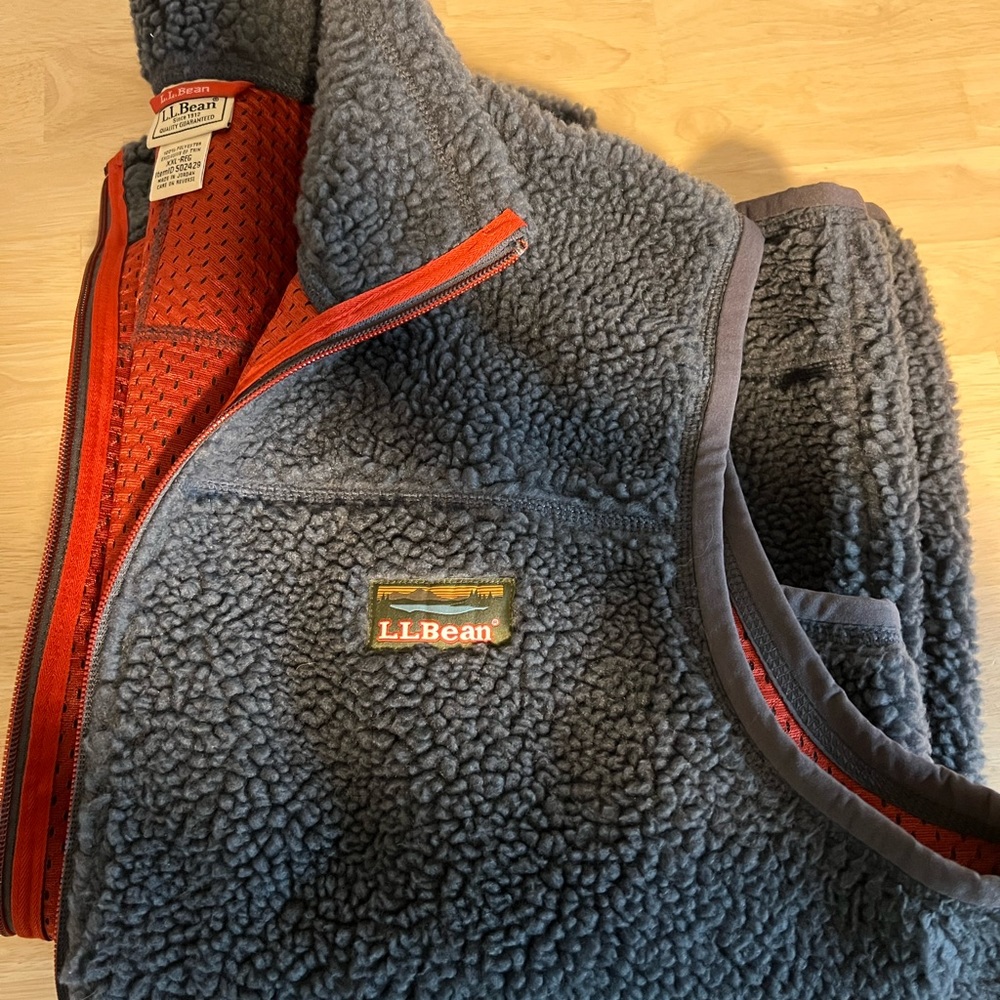 Mens LL Bean sherpa vest